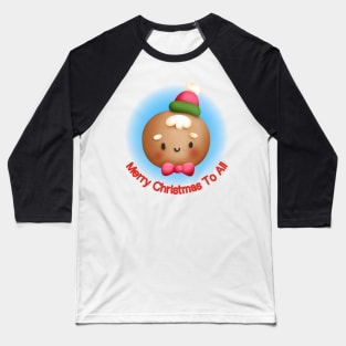 Cute Christmas Gingerbread Man Baseball T-Shirt